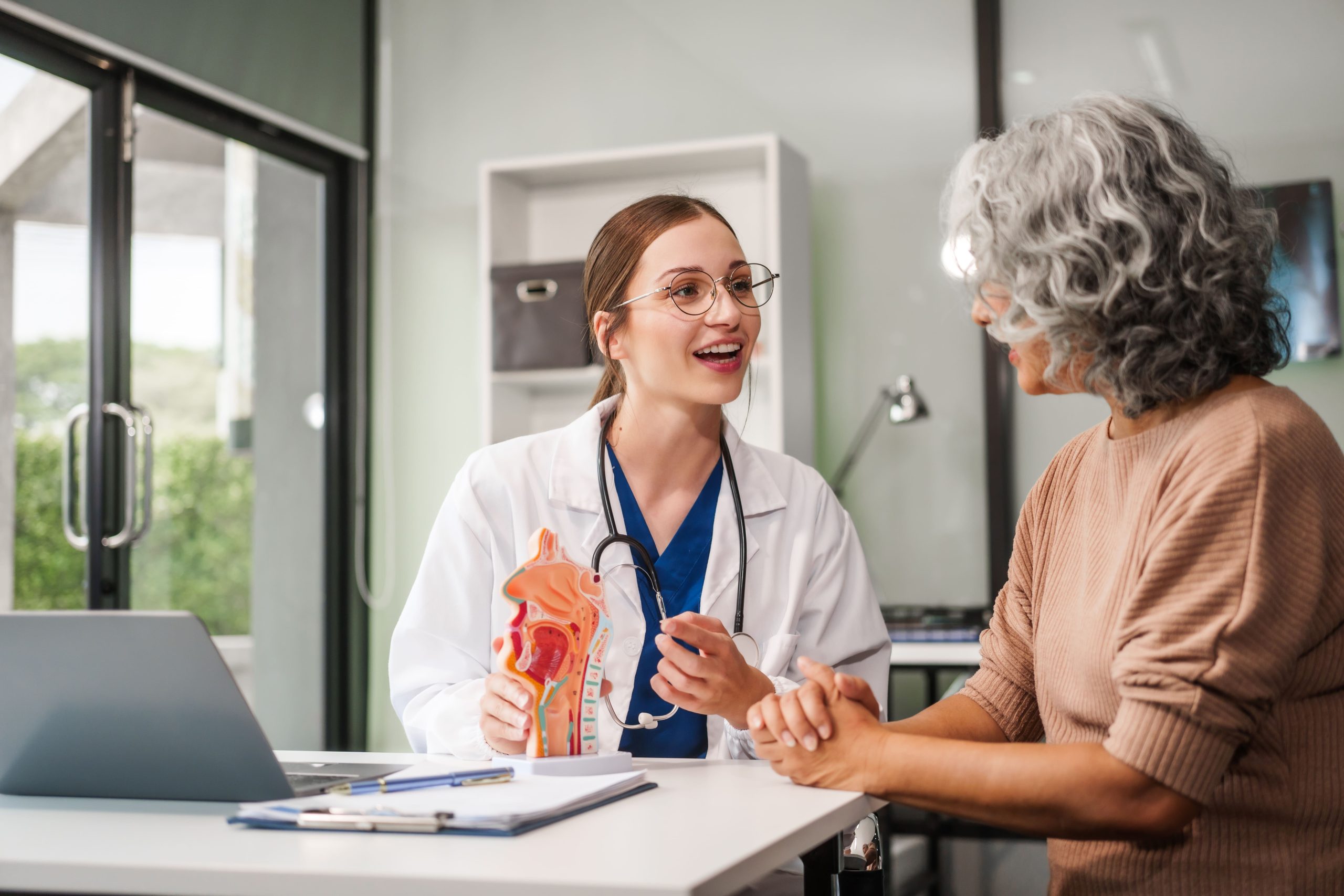 Doctor seeing patient